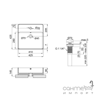 Раковина на стільницю Qtap Crow QT0511A054TW біла