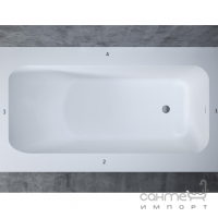 Ванна зі штучного каменю Salini Orlando Vasta Kit 190 S-Sense матова біла