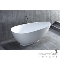 Окремостояча ванна зі штучного каменю Salini Paola 160 S-Sense глянсова біла
