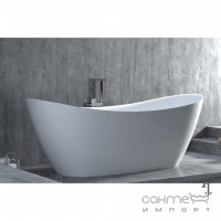 Окремостояча ванна зі штучного каменю Salini Noemi 170 S-Sense глянсова біла