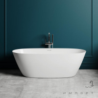 Окремостояча ванна зі штучного каменю Salini Sofia 165 S-Sense глянсова біла