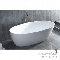 Окремостояча ванна зі штучного каменю Salini Alda Nuova 160x80 S-Stone матова біла
