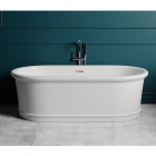 Окрема овальна ванна зі штучного каменю Salini Elia 179 S-Sense глянсова біла