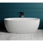 Отдельностоящая овальная ванна из искусственного камня Salini Luce 176 S-Sense матовая белая