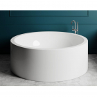 Круглая отдельностоящая ванна из искусственного камня Salini Isola 200 S-Sense матовая белая
