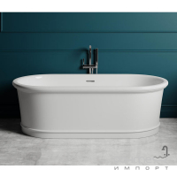 Окрема овальна ванна зі штучного каменю Salini Elia 179 S-Sense глянсова біла