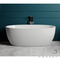 Окрема овальна ванна зі штучного каменю Salini Luce 176 S-Sense матова біла