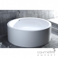 Кругла окремо ванна зі штучного каменю Salini Isola 200 S-Sense глянсова біла