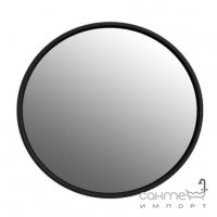 Дзеркало з LED-підсвічуванням iStone Round WD2906-2F1 рама чорний матовий камінь 85х85