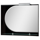 Зеркало для ванной с подсветкой, фацет Van Mebles Домино цвет черный 