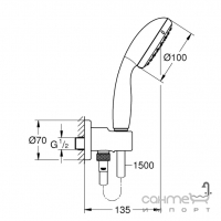 Душевая система скрытого монтажа Grohe Eurosmart 26416SC3 хром