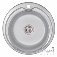 Кухонна мийка Lidz 490-D 0.6mm Decor LIDZ490А06DEC160 нерж. сталь декор