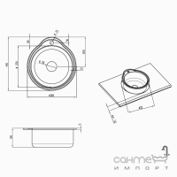 Кухонная мойка Lidz 4843 0.6mm Decor LIDZ484306DEC180 нерж. сталь декор