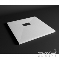 Квадратний душовий піддон із штучного каменю Weston WT/80x80/W(W-8080) білий