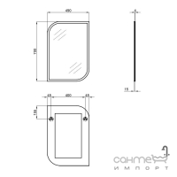 Дзеркало Qtap Scorpio QT1478FL8130AB чорне