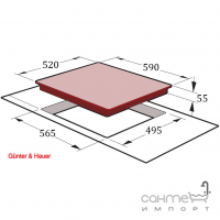 Электрическая варочная поверхность Gunter&Hauer CER 640 черная стеклокерамика