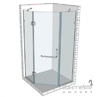 Пентагональная душевая кабина Weston WK/5/90х90/TRPO/W031 хром, прозрачное стекло