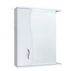 Зеркало для ванной 50 см, шкафчик с левой стороны Van Mebles Хвиля Белая