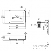 Раковина на столешницу Qtap Tern QT17112195W белая