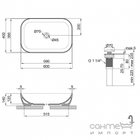 Раковина на столешницу Qtap Robin QT13112143PW белая