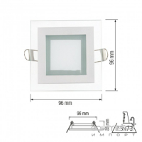 Точечный светильник встраиваемый Horoz Maria-6 016-015-0006-010 LED 6W 6400K 480lm, белый