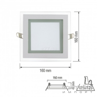 Точечный светильник встраиваемый Horoz Maria-15 016-015-0015-010 LED 15W 6400K 1150lm, белый