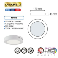 Потолочный светильник накладной Horoz Caroline-12 016-025-0012-010 LED 12W 6000K 840lm