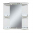 Дзеркало для ванної 80 см з підсвічуванням, полички поворотні з двох сторін, фацет Van Mebles Колір Білий