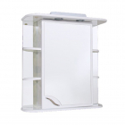 Зеркальный шкафчик 60 см левосторонний с полочками, подсветка Van Mebles Цвет Белый 