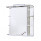 Зеркальный шкафчик 65 см правосторонний с полочками, подсветка Van Mebles Цвет Белый 