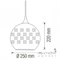 Светильник подвесной с 3D-эффектом круглый Horoz Spectrum 021-005-0001-010 E27 250V, хром
