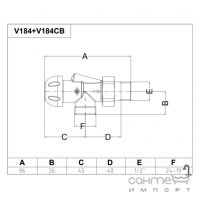 Термоклапан реверсивный 1/2 x 24-19 Carlo Poletti First Reversa V18411CB хром