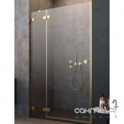 Двері для душової кабіни Radaway Essenza Pro Gold DWJ 10099130-09-01L золото, прозоре скло, ліве