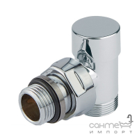Кран отсекающий угловой 1/2 x 24-19 Carlo Poletti Compact V150211J Brush Silver серебро браш