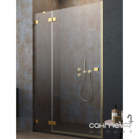 Двері для душової кабіни Radaway Essenza Pro Gold DWJ 10099130-09-01L золото, прозоре скло, ліве
