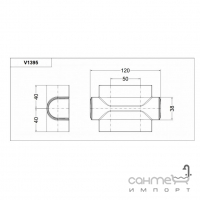 Декоративна накладка для прямого клапана Carlo Poletti A139500B хром