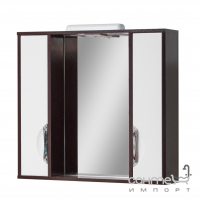 Зеркало для ванной 80 см, с двумя шкафчиками по бокам Van Mebles Лора Венге