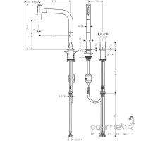 Змішувач для кухні Hansgrohe Metris Select M71 73819000 хром з грузиком