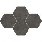 Керамогранит гексагон StarGres Grey Wind Antracite Mosaic Hexagon Rect 283x408