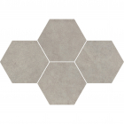 Керамограніт гексагон StarGres Qubus Grey Mosaic Hexagon Rect 283x408
