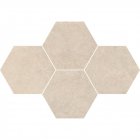 Керамогранит гексагон StarGres Qubus Soft Grey Mosaic Hexagon Rect 283x408