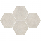 Керамогранит гексагон StarGres Qubus White Mosaic Hexagon Rect 283x408