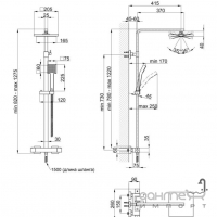 Душевая система Q-tap Sloup QTSL57T103KNC с термостатом, хром