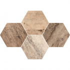 Керамограніт гексагон StarGres Timber Mosaic Hexagon Rect 283x408