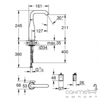 Сенсорный смеситель для раковины Grohe Essence E 36445000 хром