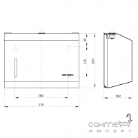 Диспенсер для бумажных полотенец Genwec Small (полированная нержавеющая сталь) GW03 04 04 02