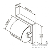 Тримач для рулонного туалетного паперу Genwec (матова нержавіюча сталь) GW03 03 04 01