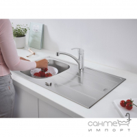 Кухонна мийка Grohe K200 + змішувач для кухні Eurosmart 31565SD1 хром