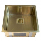 Кухонная мойка из нержавеющей стали AquaSanita Dera DER100 X-G 45x45 Gold