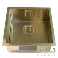 Кухонная мойка из нержавеющей стали AquaSanita Dera DER100 X-G 45x45 Gold